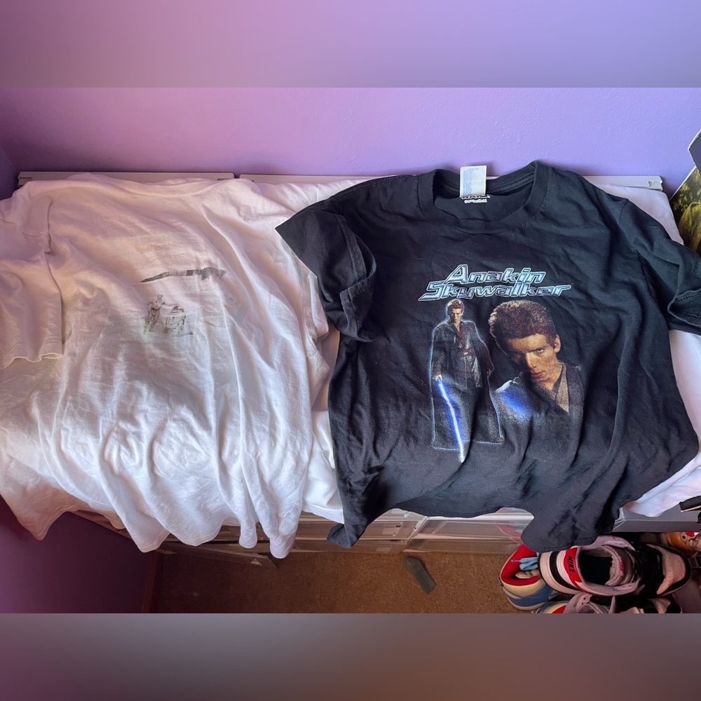 2 Star Wars shirts size small